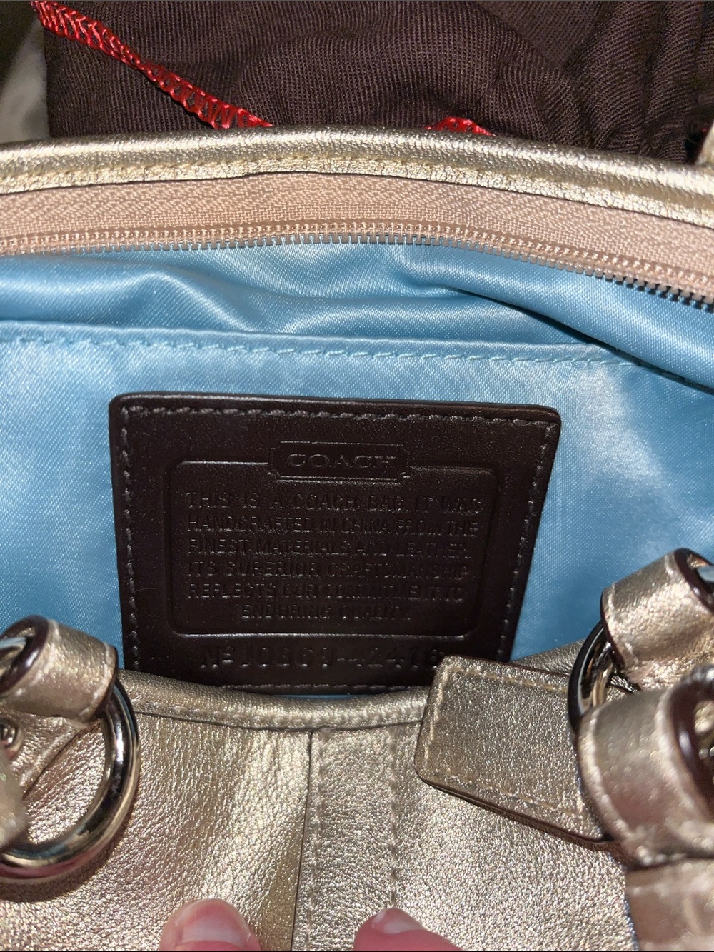 Coach Metallic Gold Tote - Picture 8 of 8